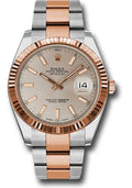 rolex-steel-and-everose-rolesor-datejust-41-watch-fluted-bezel-sundust-index-dial-oyster-bracelet-126331-suio