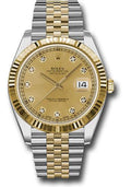 rolex-steel-and-yellow-gold-rolesor-datejust-41-watch-fluted-bezel-champagne-diamond-dial-jubilee-bracelet-126333-chdj