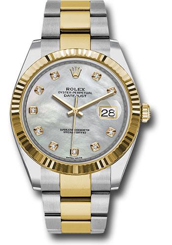 rolex-steel-and-yellow-gold-rolesor-datejust-41-watch-fluted-bezel-white-mother-of-pearl-diamond-dial-oyster-bracelet-126333-mdo