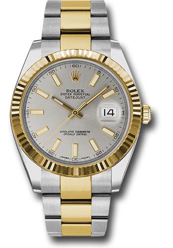 rolex-steel-and-yellow-gold-rolesor-datejust-41-watch-fluted-bezel-silver-index-dial-oyster-bracelet-126333-sio