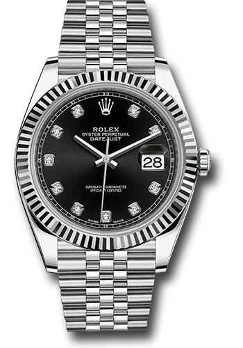 rolex-steel-and-white-gold-rolesor-datejust-41-watch-fluted-bezel-black-diamond-dial-jubilee-bracelet-126334-bkdj