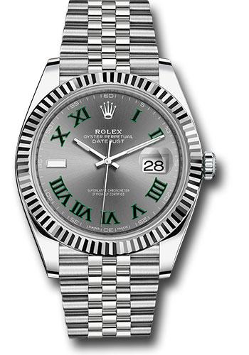 rolex-steel-and-white-gold-rolesor-datejust-41-watch-fluted-bezel-slate-green-roman-dial-jubilee-bracelet-126334-slgrj