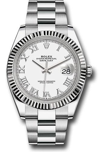 rolex-steel-and-white-gold-rolesor-datejust-41-watch-fluted-bezel-white-roman-dial-oyster-bracelet-126334-wro