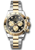 rolex-yellow-rolesor-cosmograph-daytona-watch-fixed-bezel-black-and-golden-diamond-dial-oyster-bracelet-126503-bkchdo