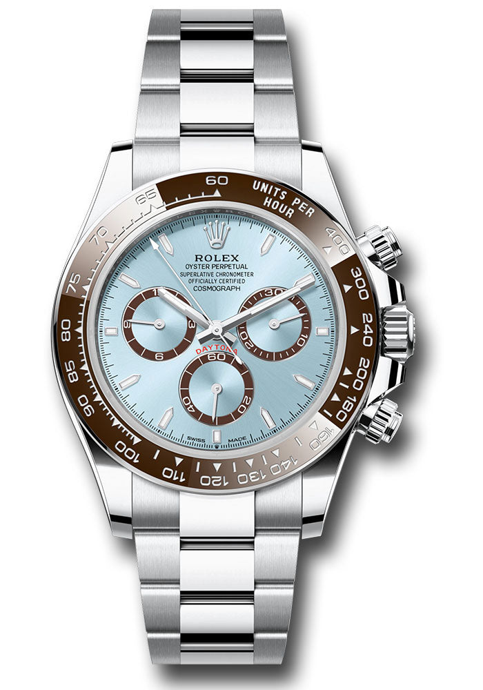 rolex-platinum-cosmograph-daytona-watch-chestnut-brown-cerachrom-bezel-ice-blue-index-dial-oyster-bracelet-126506-ibio