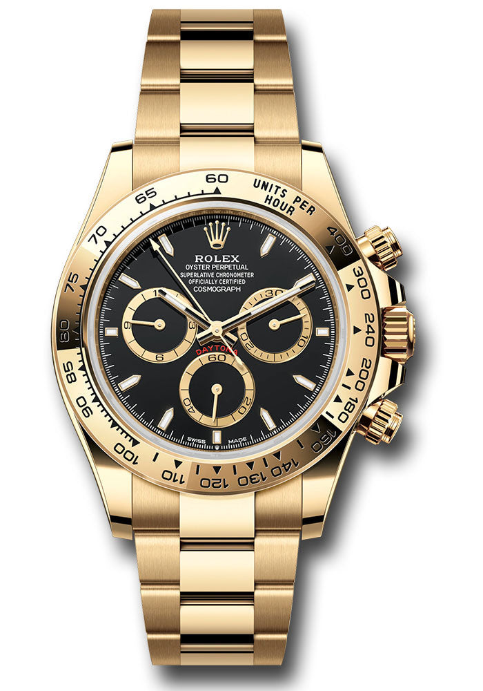 rolex-yellow-gold-cosmograph-daytona-watch-fixed-bezel-black-index-dial-oyster-bracelet-126508-bkio