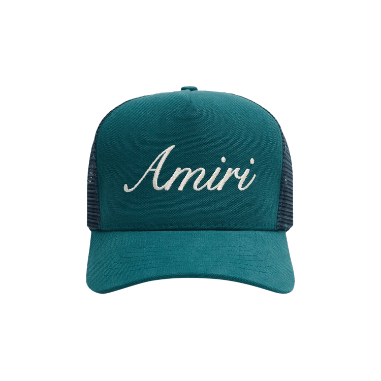 Amiri Script Trucker Hat 'Teal'