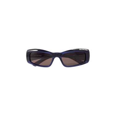 Balenciaga Rectangular Frame Sunglasses — Blue
