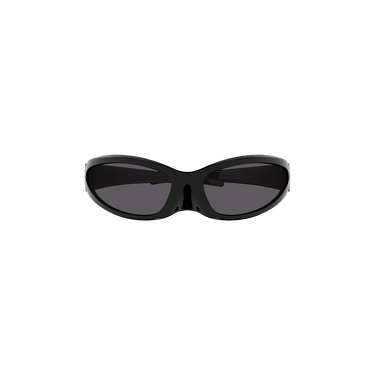 Balenciaga Cat Oval Frame Sunglasses — Black