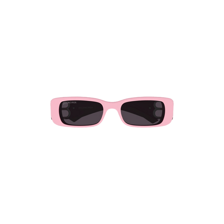 Balenciaga Rectangular Frame Sunglasses — Pink