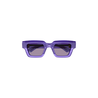 Bottega Veneta Rectangular Frame Sunglasses — Purple