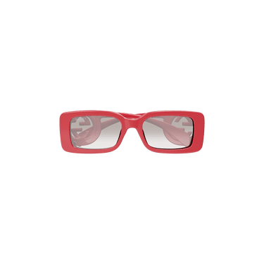 Gucci Rectangular Frame Sunglasses — Red