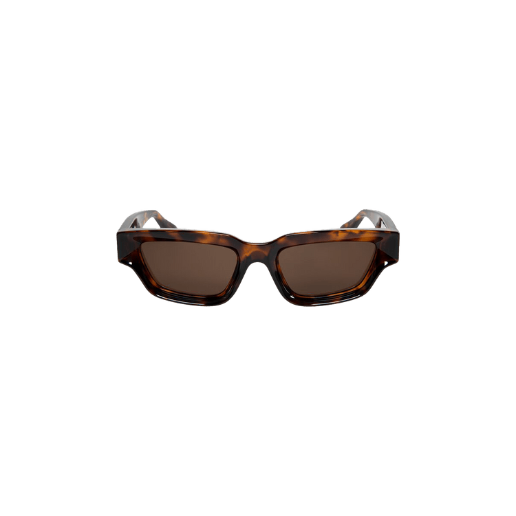 Bottega Veneta Rectangular Squared Sunglasses — Brown – Havana 002