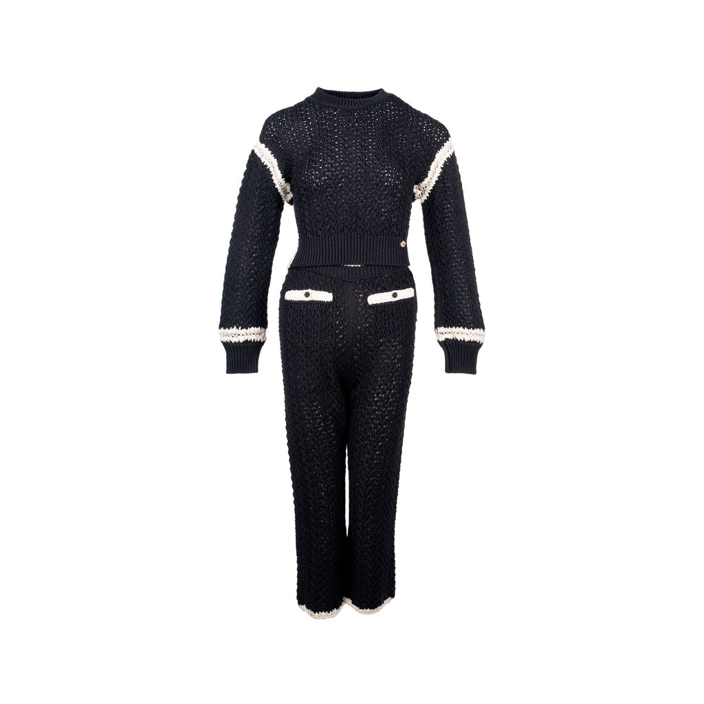 chanel-22c-size-34-cropped-pullover-and-knit-pants-silk-cotton-black-white-sell-in-a-set