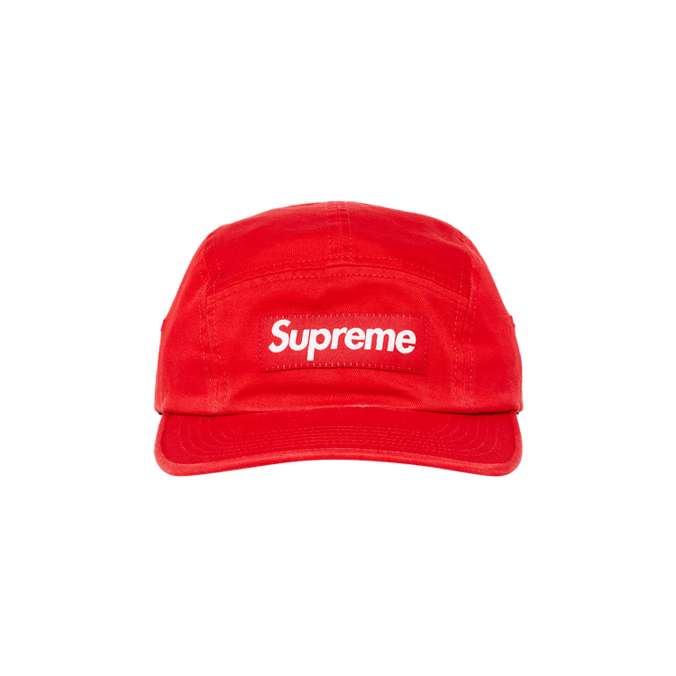 Supreme Washed Chino Twill Camp Cap 'Red' – FW23H61