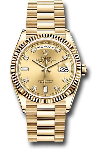 rolex-yellow-gold-day-date-36-watch-fluted-bezel-champagne-diamond-dial-president-bracelet-128238-chdp