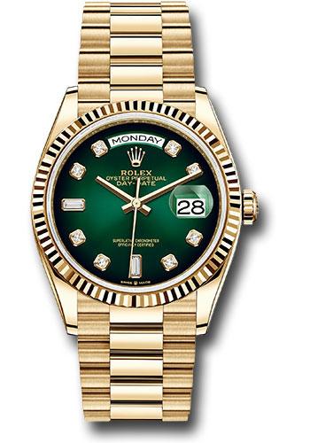rolex-yellow-gold-day-date-36-watch-fluted-bezel-green-ombre-diamond-dial-president-bracelet-128238-godp