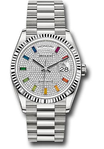 rolex-white-gold-day-date-36-watch-fluted-bezel-diamond-paved-rainbow-sapphire-dial-president-bracelet-128239-dprsp