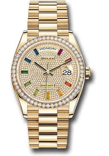 rolex-yellow-gold-day-date-36-watch-diamond-bezel-diamond-paved-rainbow-sapphire-dial-president-bracelet-128348rbr-dprsp