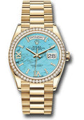 rolex-yellow-gold-day-date-36-watch-diamond-bezel-turquoise-diamond-roman-dial-president-bracelet-128348rbr-tdidrp