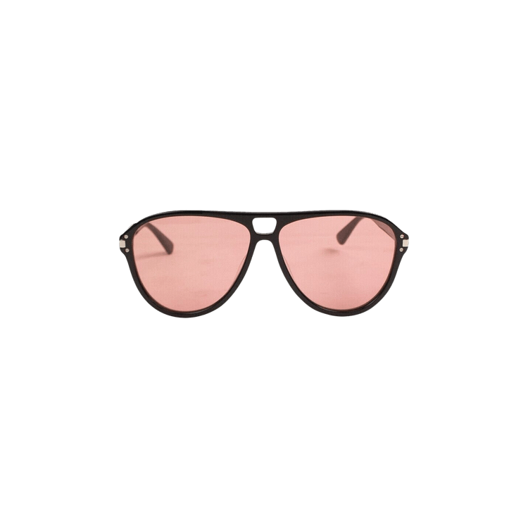 Amiri Aviator Logo Sunglasses — Black – Pink 014 Blac
