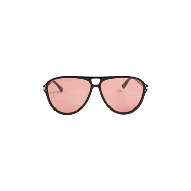 Amiri Aviator Logo Sunglasses — Black – Pink 014 Blac