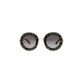 Gucci Round Sunglasses — Black – Gold Grey GG0113S 30001560 001