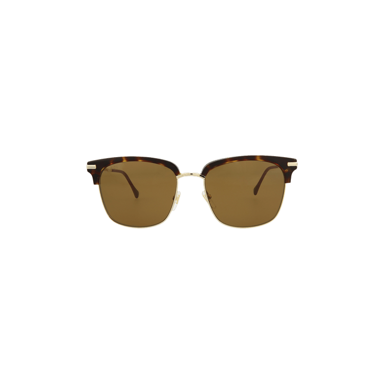 Gucci Half Rim Square Sunglasses — Brown