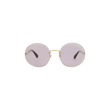 Gucci Round Frame Sunglasses — Purple