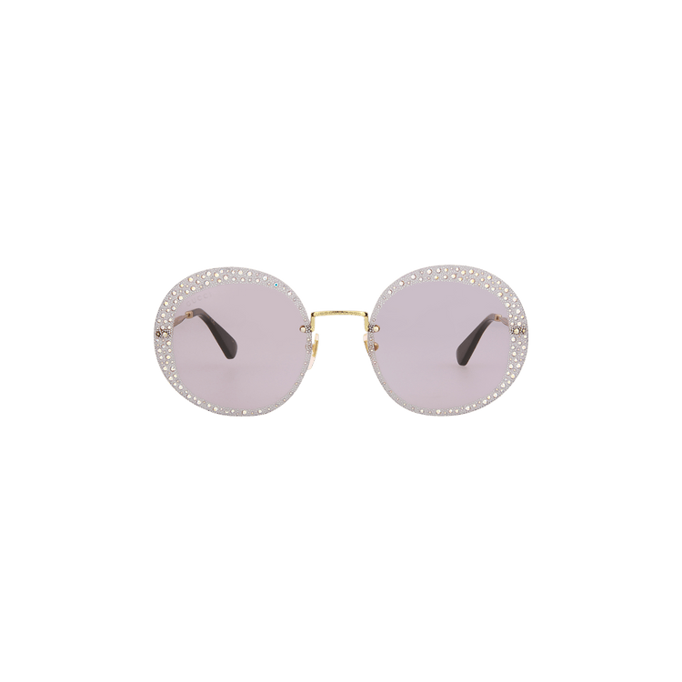 Gucci Round Frame Sunglasses — Purple