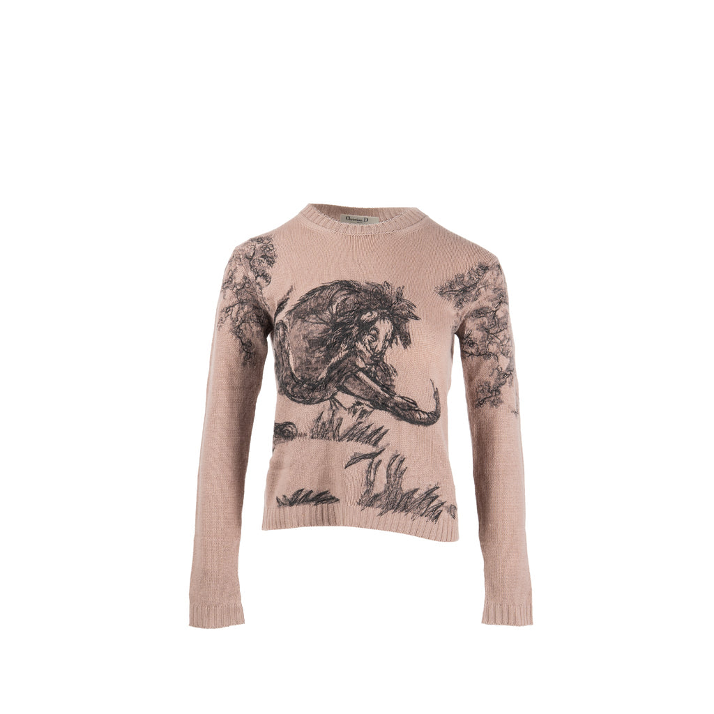 dior-size-fr-36-graphic-print-sweater-cashmere-dark-pink-black-1