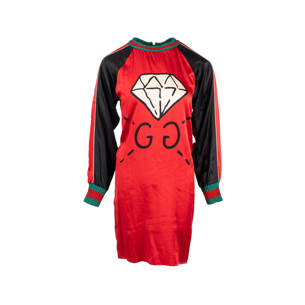 gucci-size-s-ghost-diamond-dress-silk-black-red-white