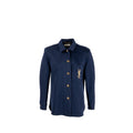 saint-laurent-size-38-embroidered-monogram-overshirt-in-wool-dark-blue