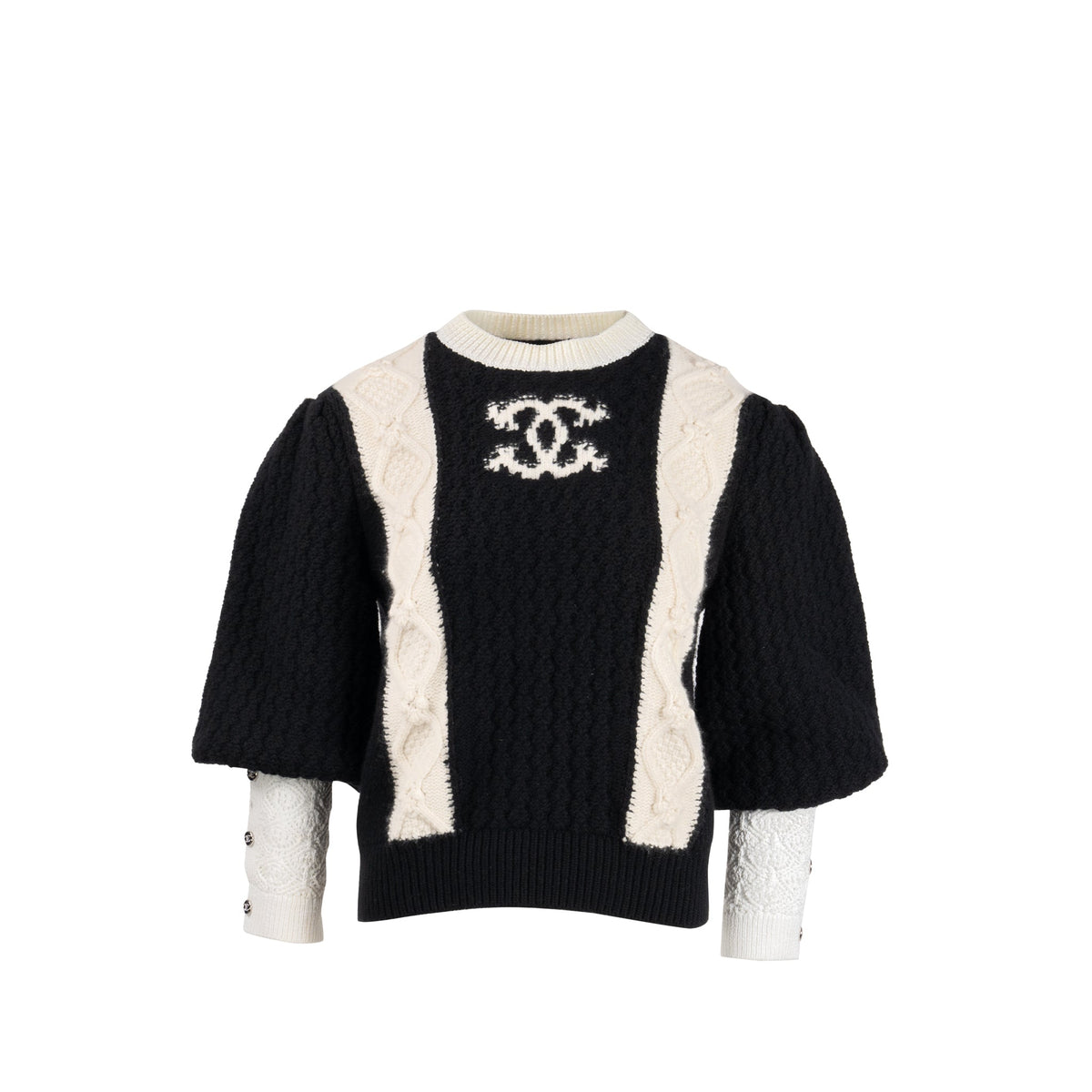 chanel-size-38-cc-logo-sweater-wool-cashmere-cotton-white-black-shw