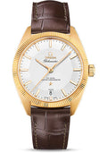 omega-constellation-globemaster-co-axial-master-chronometer-watch-39-mm-yellow-gold-case-fluted-bezel-silvery-dial-brown-leather-strap-130-53-39-21-02-002