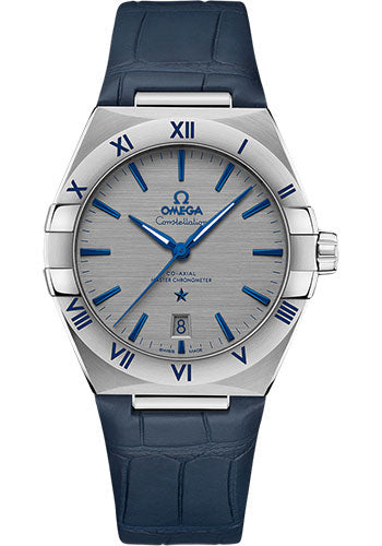 omega-constellation-omega-co-axial-master-chronometer-39-mm-steel-case-tally-ruthenium-grey-dial-blue-leather-strap-131-13-39-20-06-002