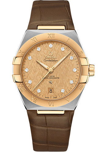 omega-constellation-omega-co-axial-master-chronometer-39-mm-steel-and-yellow-gold-case-champagne-diamond-dial-brown-leather-strap-131-23-39-20-58-001