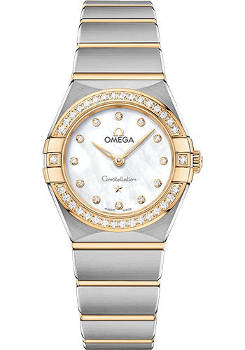 omega-constellation-manhattan-quartz-watch-25-mm-steel-and-yellow-gold-case-diamond-paved-bezel-mother-of-pearl-diamond-dial-131-25-25-60-55-002