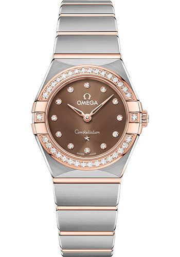 omega-constellation-manhattan-quartz-watch-25-mm-steel-and-sedna-gold-case-diamond-paved-bezel-brown-diamond-dial-131-25-25-60-63-001