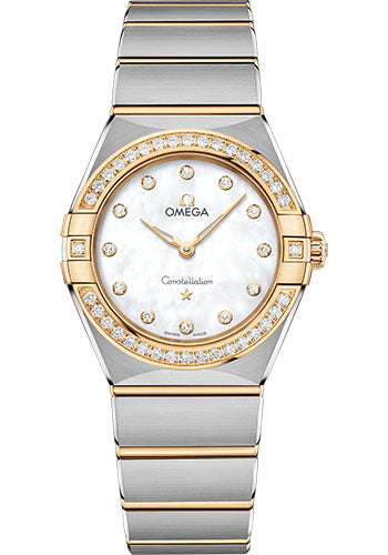 omega-constellation-manhattan-quartz-watch-28-mm-steel-and-yellow-gold-case-diamond-paved-bezel-mother-of-pearl-diamond-dial-131-25-28-60-55-002