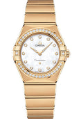 omega-constellation-manhattan-quartz-watch-28-mm-yellow-gold-case-diamond-paved-bezel-mother-of-pearl-diamond-dial-131-55-28-60-55-002