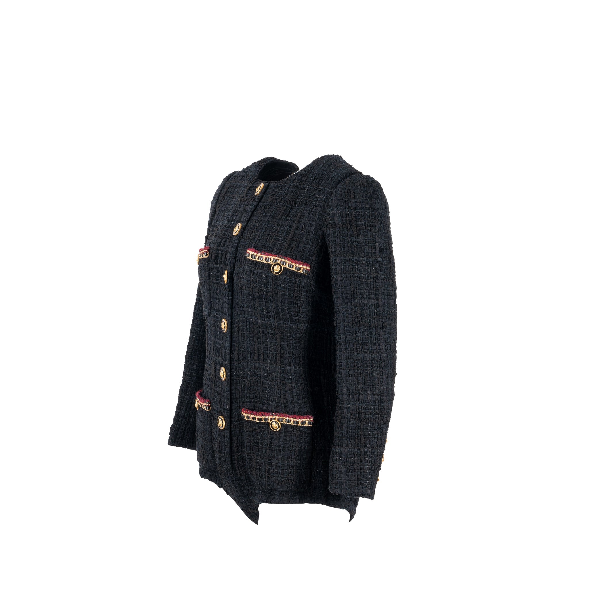 chanel-21a-size-34-jumpsuit-jacket-tweed-black-burgundy-gold