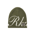 Rhude x Automobili Lamborghini Script Knit Beanie 'Olive/Ivory'