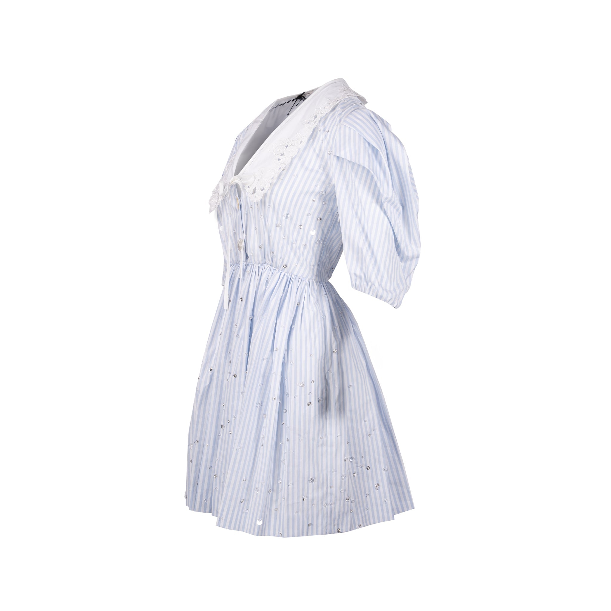 miu-miu-size-36-lace-collar-striped-dress-with-crystal-cotton-white-blue