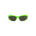 Balenciaga Reverse Xpander Rectangle Sunglasses — Green