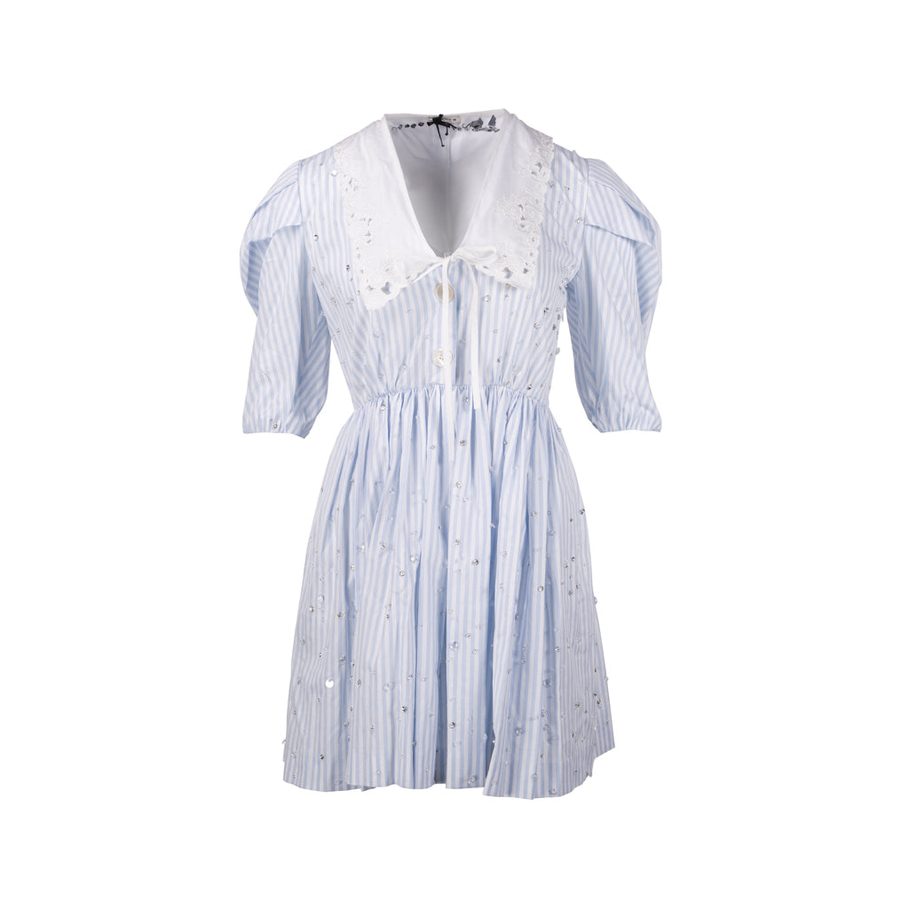 miu-miu-size-36-lace-collar-striped-dress-with-crystal-cotton-white-blue