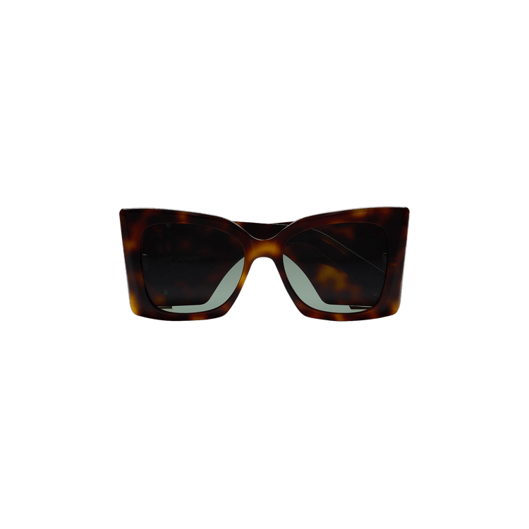 Saint Laurent Oversize Cat Eye Sunglasses — Brown