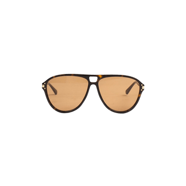 Amiri Aviator Logo Sunglasses — Brown – Brow