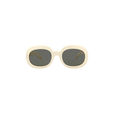 Gucci Oval Sunglasses — White