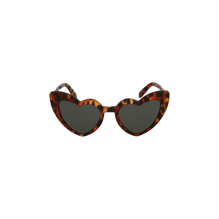 Saint Laurent Heart Sunglasses — Brown – Havana Grey 006